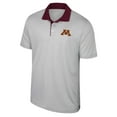 thumbnail image 2 of Men's Colosseum Gray Minnesota Golden Gophers Tuck Striped Polo, 2 of 3