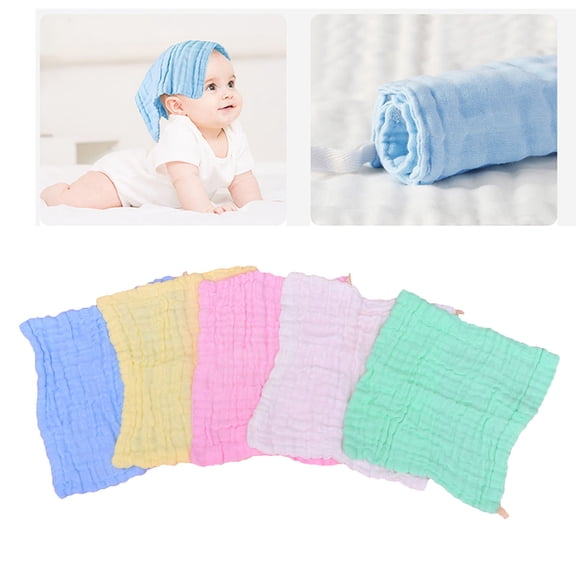 GETAJGHSD 5Pcs Pure Cotton Face Towels Assorted Colors with Breathable Fabric