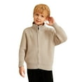 thumbnail image 3 of MEZZALL Kids Classic Solid Color Zip Front Cardigan Sweater Long Sleeve Jacket Long Sleeve Girls Boys Comfortable Knit Outerwear For Children Cute Clothes, 3 of 9