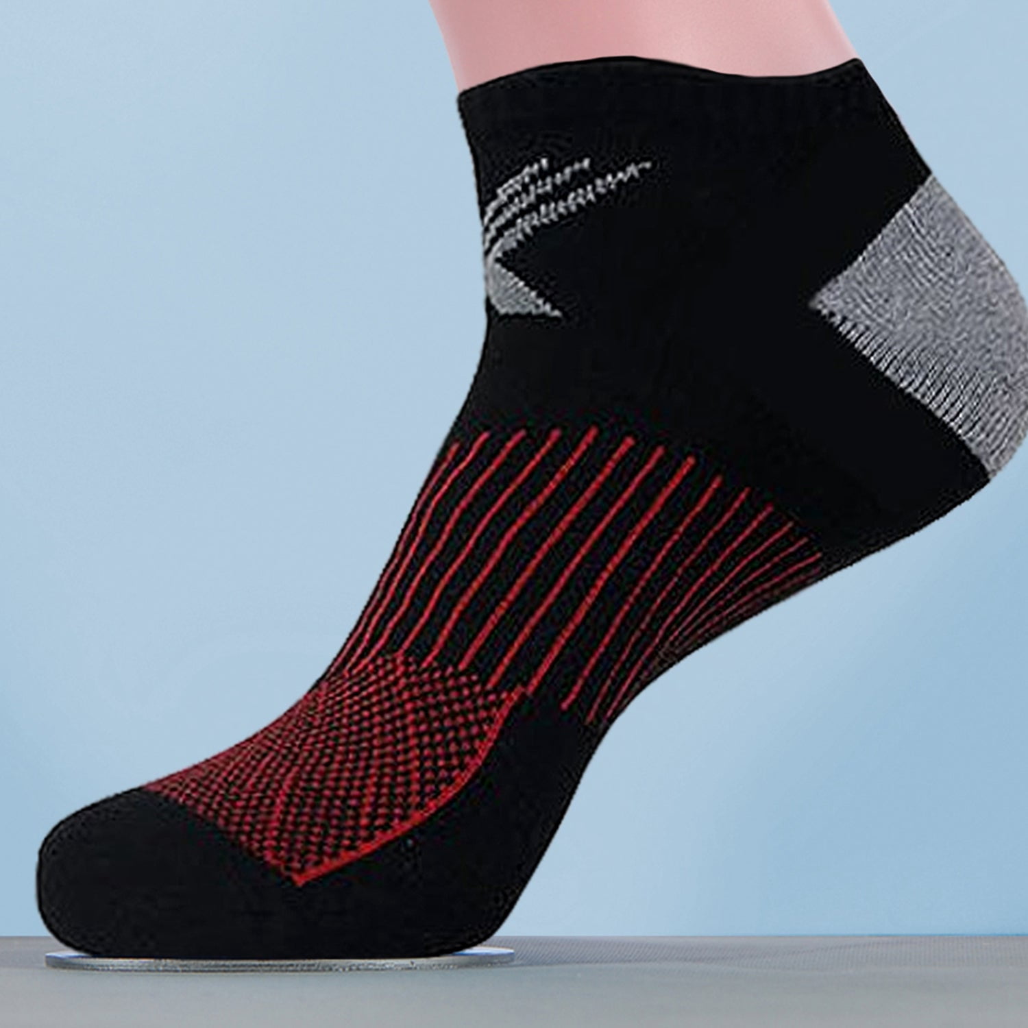 Compression Socks - Ankle High for Running, Athtletics, Travel - 6 Pair