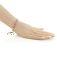 thumbnail image 2 of Gem Stone King 0.68 Ct Round White Topaz Pink Sapphire 18K Rose Gold Plated Silver Bracelet for Women, 2 of 3