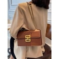 thumbnail image 2 of REMANLAN Women's Brown Chain Crossbody Bag with Gold Hardware Elegant Shoulder Purse for Party Evening Wear, 2 of 8