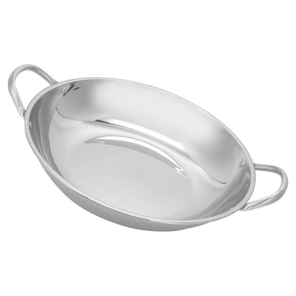 DECORNIJIA Stainless Steel Wok Pan with Lid Suitable for Meat Stewing for Friends 1Pcs