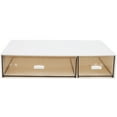 thumbnail image 1 of Desktop Double-grid Sundries Storage Box Convenient Drawer Type Stationery Box Multi-use Makeup Case, 1 of 8