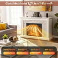 thumbnail image 3 of Giantex 26" Electric Fireplace Insert w/Curved Screen, Recessed Fireplace Heater w/6H Timer, Overheat Protection, 3 of 6