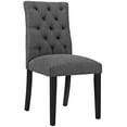 thumbnail image 3 of Modway Duchess 21.5" Modern Style Fabric Dining Chair in Gray (Set of 2), 3 of 5