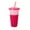 Pink, variant on XKHBDL PP Plastic Cup, Color Changing Cups with Lids and Straws, Reusable plastic tumblers with lids and straw,Party Funny Tumbler Ice Cold Drinking Cup for Kids & Adults