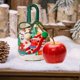 thumbnail image 5 of Decoraciones navideñas, adornos navideños, regalos de Navidad, bolsa de regalo de manzana para la víspera de Navidad, bolsa de dulces de mano, bolso de ante, 5 of 6