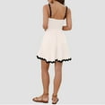 thumbnail image 5 of Felirenzacia Women's Mid Wide Strap A Line Cinched Waist Dress, 2026 Spring Summer Fashion Short Dress, White,L, 5 of 5