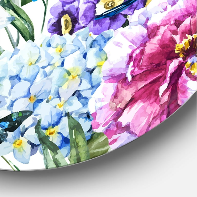 Designart 'Wildflowers and Vibrant Wild Spring Leaves XII