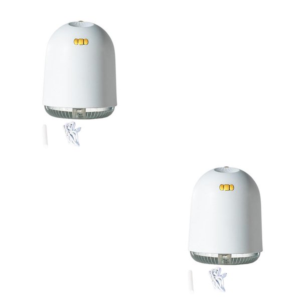 Ounissouiy Humidificador de aire eléctrico alimentado por USB de 250ML con luz nocturna, difusor de apagado portátil, ambientador para interior de coche Blanco 2piezas Ounissouiy CBP379001