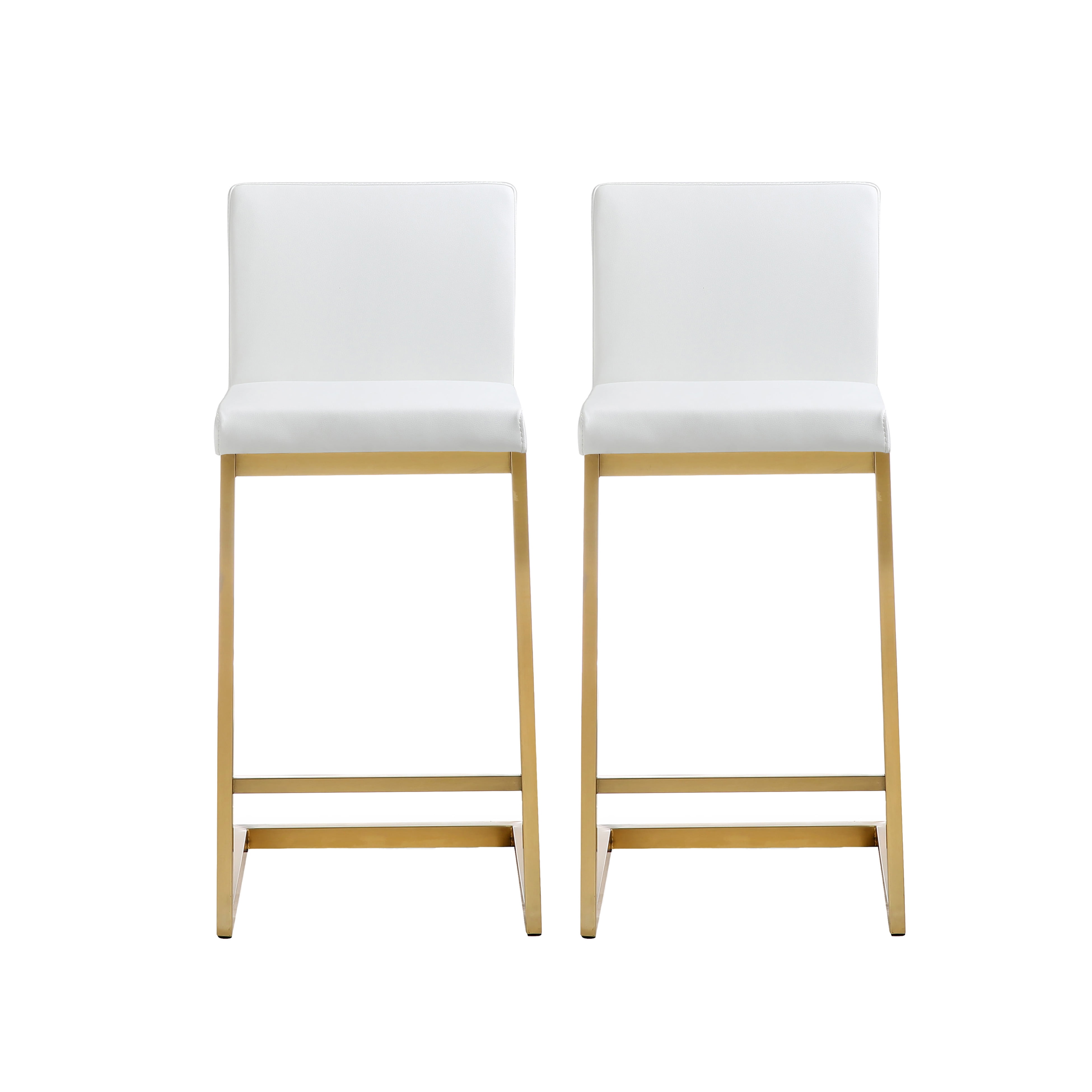 parma white gold steel counter stool