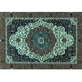 thumbnail image 1 of Ahgly Company Indoor Rectangle Abstract Light Blue Modern Area Rugs, 7' x 9', 1 of 4