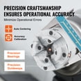 thumbnail image 3 of KFFKFF KP2-3/4 Chuck for Lathe, 4-Jaw with 2.75" Diameter, Metal Turning Machine Accessory, Self-aligning Tool, Suitable for Precision Engineering, Grinding Devices, Milling Equipment, 3 of 9