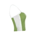 thumbnail image 6 of LMLYSoH Women´s Crop Cami Tops, Spaghetti Strap Square Neck Contrast Color Slim Fit Camisole, 6 of 9