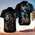 thumbnail image 3 of Camisa hawaiana Aloha con Jesús y león, unisex, con solapa, de manga corta, para verano, para hombre y mujer, genial para playa, con flores, tops cruzados, 3 of 5