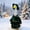 B, variant on Cififendec Christmas 23" Porch Goose Costume Set, Red Plush Santa Cape Skirt with Antler Hat Costume for Courtyard Goose Statue Dressing