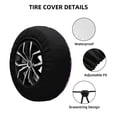 thumbnail image 2 of Pofeuu Skull Blue Flower Print Spare Tire Wheel Cover for Car Truck SUV Camper Universal Fit Spare Tire Cover RV Spare Tire Covers-16 inch, 2 of 6