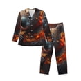thumbnail image 1 of Balery Cute Maple Leaf Koala Pijama para Hombre de Dos Piezas con Manga Larga, Conjunto de Dormir y Descanso Suave con Bolsillos-Large, 1 of 7