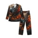 thumbnail image 1 of Balery Cute Maple Leaf Koala Pijama para Hombre de Dos Piezas con Manga Larga, Conjunto de Dormir y Descanso Suave con Bolsillos-Small, 1 of 7