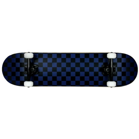 Checker Complete Skateboard - Krown Skateboard Rookie Checker Black/Blue Complete