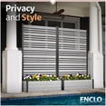 thumbnail image 3 of 72in H x 46in W x 13in L (1 Screen w/ Planter) Freestanding Enclo Florence Ash Color Privacy Fence Screen with Planter Box, Outdoor Vinyl Privacy Screen Panel for Patio & Air Conditioner, EC18025, 3 of 10