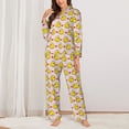 thumbnail image 2 of Kdxio Ducks And Pink Heart Women's Pajama Sets Long Sleeve Button Down Sleepwear Nightwear Soft Pjs Lounge Sets-Small, 2 of 7