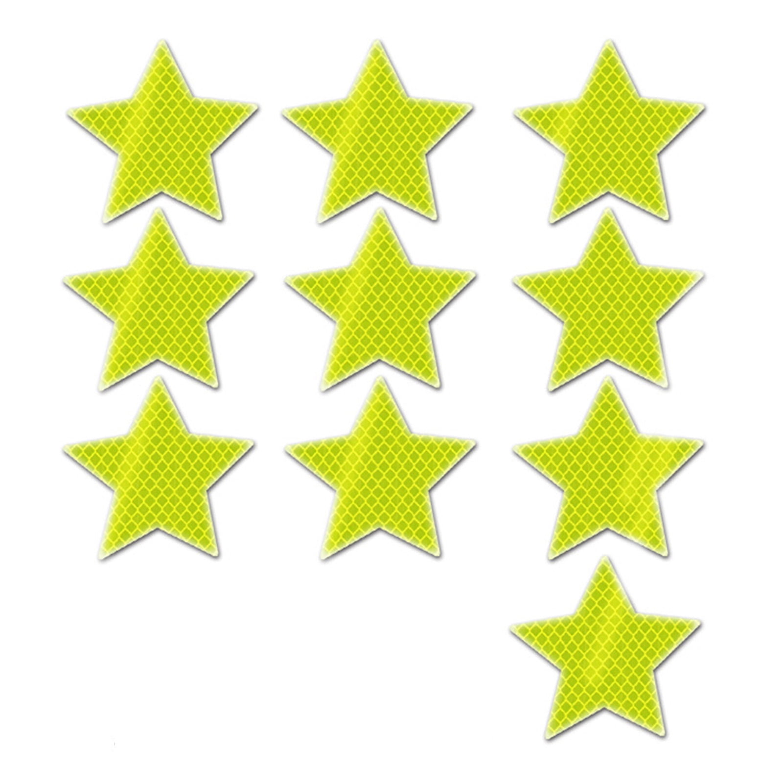 10pcs Reflective Star Vehicle Stickers Self-Adhesive for Night Driving ...