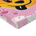 thumbnail image 2 of Ambesonne Emoji Fitted Sheet, Funny Dog Paws Checkered Back, Twin Size, Pink Mustard and Black, 2 of 3