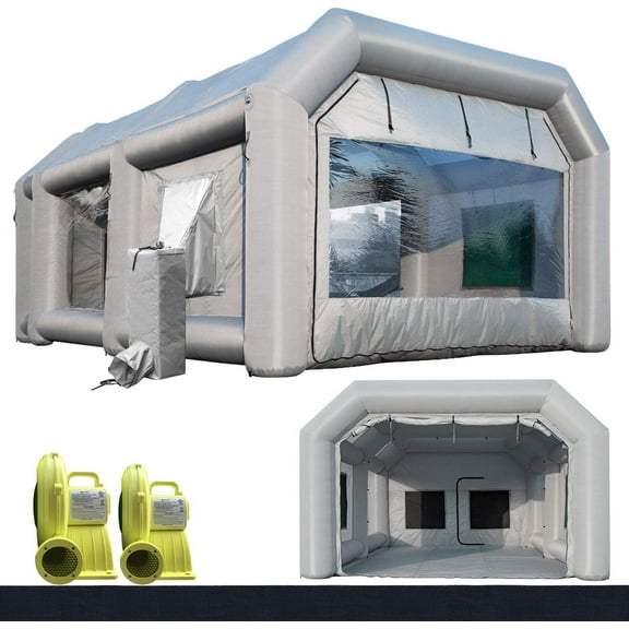 Sewinfla Indoor Inflatable Paint Booth with Air Draft Device 20x13x8.5Ft with Blowers