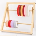 thumbnail image 4 of veasfak Wooden Ribbon Rack 2 Tier Decoration Storage Easy to Use for Sewing Thread Spool, 4 of 7