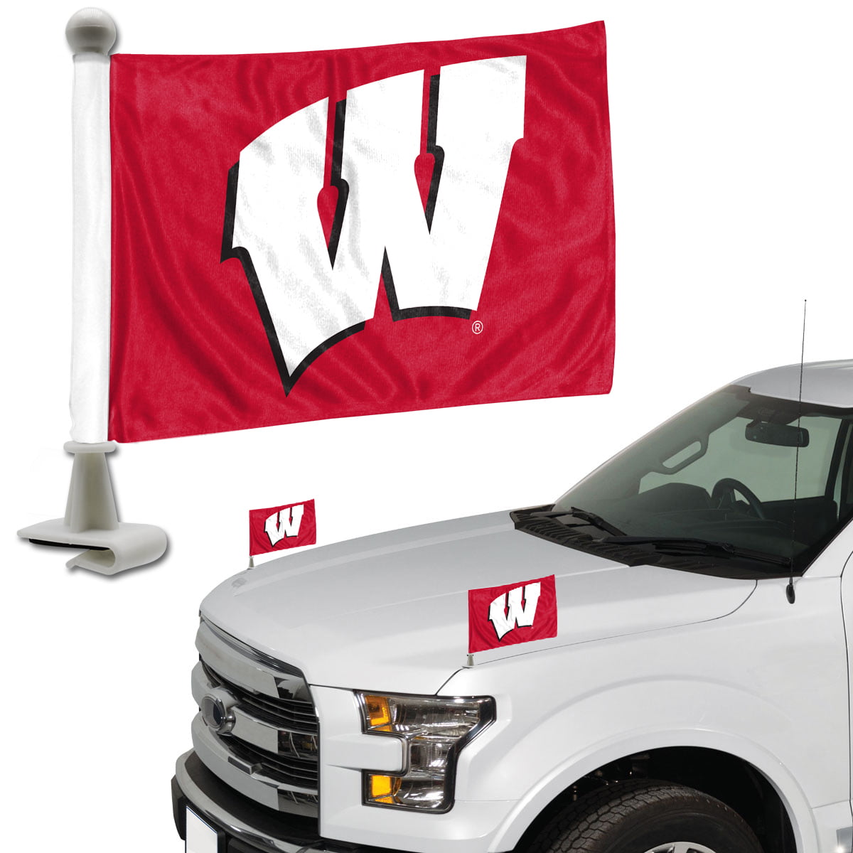 Small, 2 Pack NCAA Wisconsin Badgers Car Magnet 