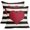Red Love Heart Striped, variant on Valentine Hearts Throw Pillow Covers, 18 x 18 Inch Valentine’s Day Wedding Anniversary Cushion Case Decoration for Sofa Couch