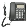 thumbnail image 2 of Corded Telephone, Caller ID Wired Landline Calculator Function Full Hands Free Dual Interface with Blue Screen for Home Black,White, 2 of 7