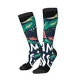 thumbnail image 2 of Balery Hungry Tyrannosaurus Printed Novelty Socks Men's Women's Crew Socks Sports Socks Knee High Socks Cotton Socks Quirky and Cool Socks, 2 of 9