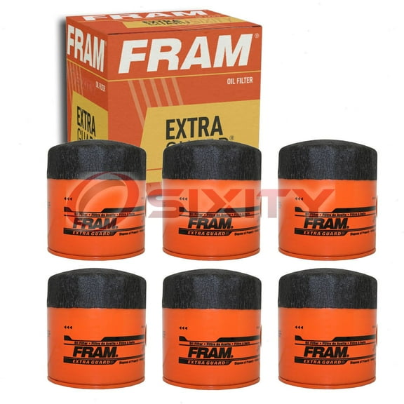 6 pc FRAM PH2 Extra Guard Engine Oil Filters for 1789MP L-2862 L30255 LF361 Oil Change Lubricant Filters Fits select: 1993-2014 FORD F150, 2008-2012 DODGE RAM 1500