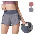 thumbnail image 1 of Short Deportivo Gym Mujer Falso Dos Capa Con Bolsillo, 1 of 7