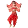 thumbnail image 2 of TIANZEN Girls Belly Dance Outfit Kids Dance Ethnic Performance Dress Girl Outfits Size 6x, 2 of 7