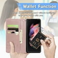 thumbnail image 3 of ELEHOLD for Samsung Galaxy Z Fold 5 Wallet Case, Embossed Mandala Leather Magnetic Clasp Kickstand Function Premium Wallet Case with Card Slots Holder for Samsung Galaxy Z Fold 5 2023,Rosegold, 3 of 6