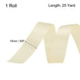 thumbnail image 2 of Uxcell 5/8" 25 Yard Satin Ribbon Grosgrain Thin Solid Silk Wedding Bouquet Ribbon for Valentine's Day Gift Wrapping Beige, 2 of 7