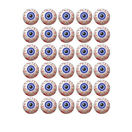 - 30 Halloween Eyeball Edible Frosting Image Cupcake or Cookie Toppers