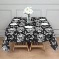 thumbnail image 3 of Black Skull Butterfly Pattern Square Tablecloth,Waterproof Square Table Cover,Wipeable Spillproof Washable Table Cover for Home Kitchen Party Decor 42"X42"(107x107cm), 3 of 6