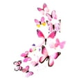 thumbnail image 2 of Youkk 12pcs Wall Stickers PVC Simulation Insect Wall Decals Waterproof Wallpapers for Home Decoration, Pink, 2 of 9
