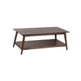 thumbnail image 5 of Solid Acacia Wood Coffee Table with Shelf Natural Rustic,Mid-Century Modern, 5 of 5