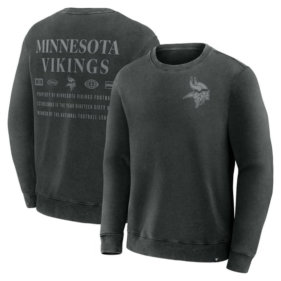 Men's Fanatics Black Minnesota Vikings Deep Route Pullover Sweatshirt