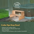 thumbnail image 2 of All Things Cedar HT34 Cedar Spa Steps | Premium Wooden 2 Step Stool -  32L x 21W x 14.5H, 2 of 6
