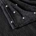 thumbnail image 6 of BNM Polka Dot Plush Soft Fleece Blanket, Throw XL, Black, 6 of 9