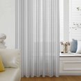 thumbnail image 6 of Gray Stripes Sheer Curtains 84 Inches Long, Vintage Minimalist Lines Texture Light Filering Curtains, Breathable Simi Curtain Privacy Drapes for Living Room Bedroom Lightweight Window Treatment, 6 of 9