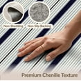 thumbnail image 6 of ODIKA 9'x12' Washable Area Rug Boho Striped Ticking Stripe Farmhouse Felpudo Gingham Layering Flowing Dynamic for Dining Room, Basement, Large Office, Non-Slip Chair-Friendly, 6 of 7