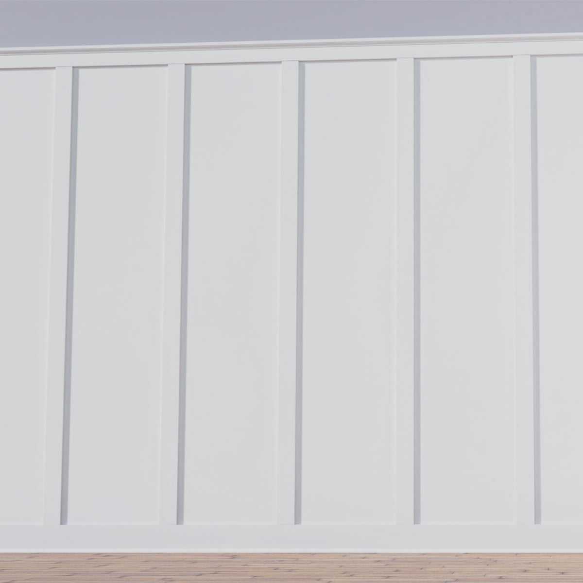 104" Height with 20" Wide Adjustable Wall Panels, Deluxe Shaker 8' PVC Wainscoting Kit, (for heights up to 104"H)
